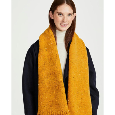 Nepped Woollen Scarf - Yellow